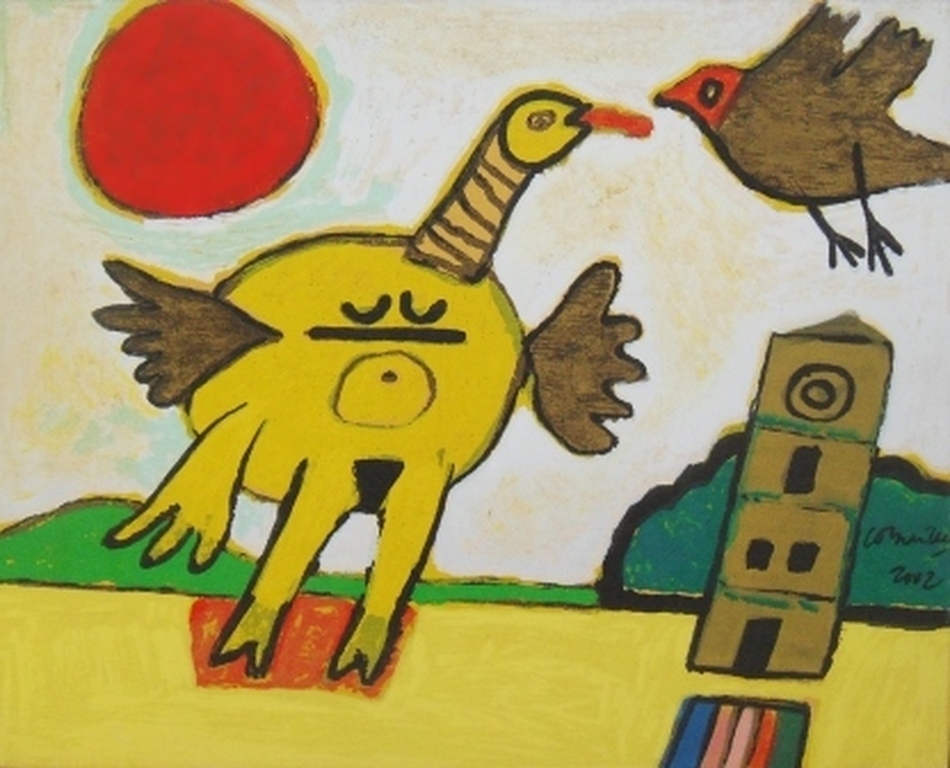 Corneille: Kivu, zon en de toren (zeefdruk op doek op spieraam) kopen? Bied vanaf 1!