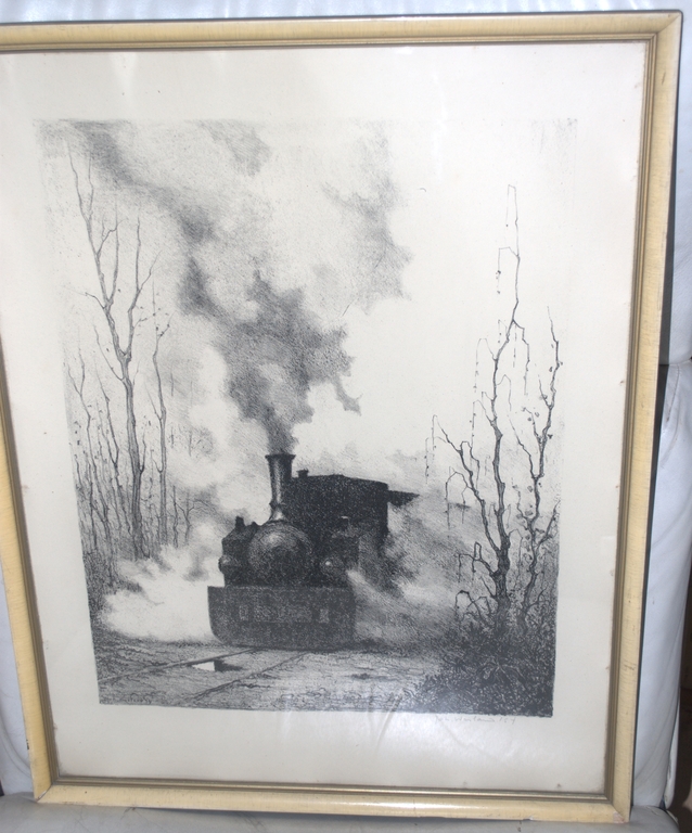 Joh. Weiland - litho stoomtrein - 1954 kopen? Bied vanaf 35!
