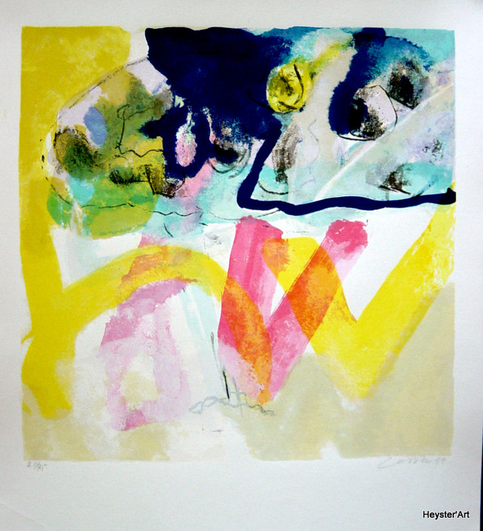 Henk van Vessem - Verzonken beschouwing - zeefdruk verkocht voor € 39!