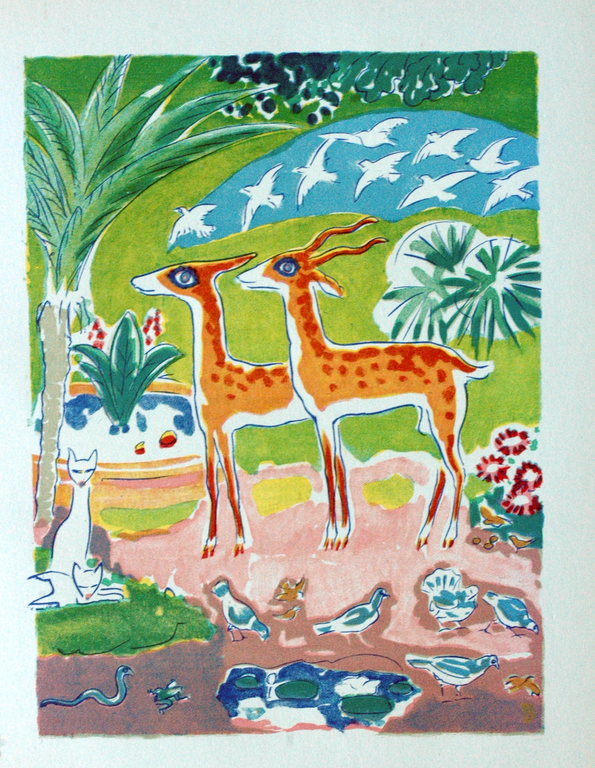 Kees van Dongen - Houtgravure 1955- Le matin du onzième jour - 1001 nacht kopen? Bied vanaf 75!