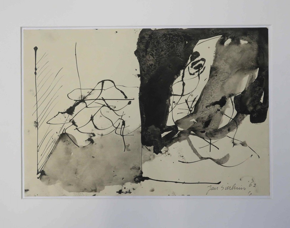 Jan Sierhuis: Inkttekening, Zonder titel verkocht voor € 145!