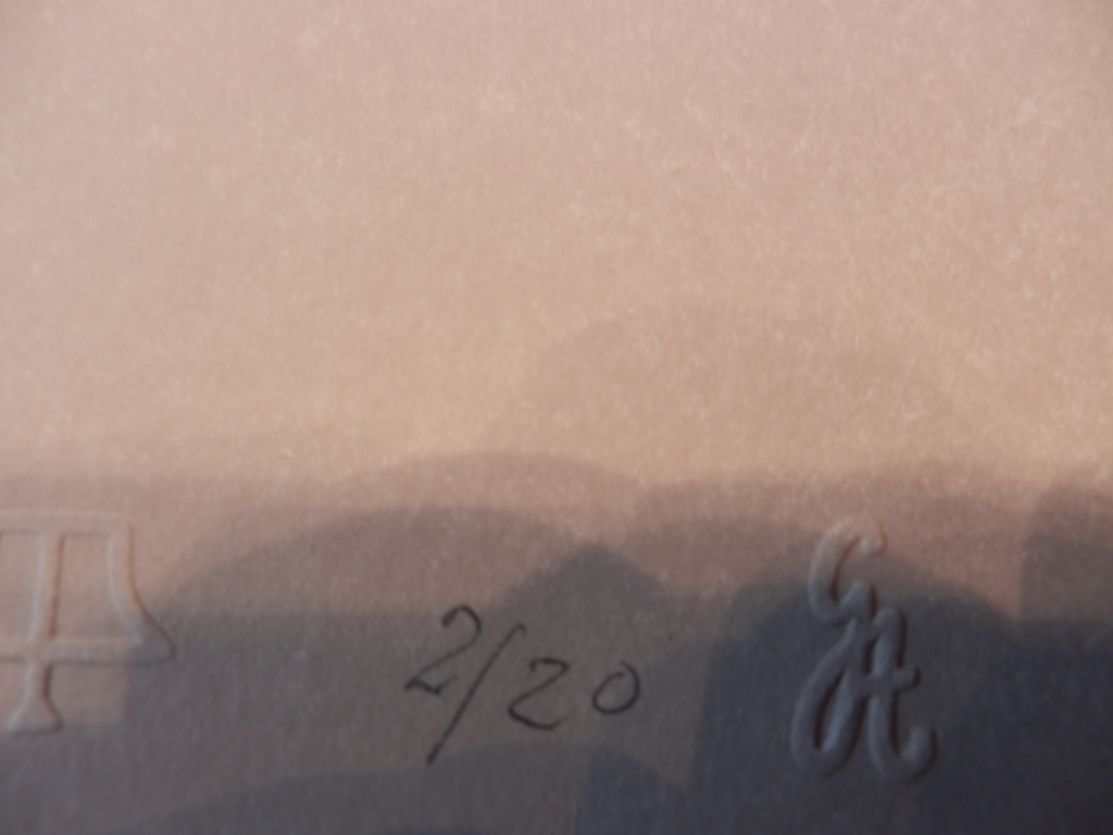 ROMAS VIESULAS  Litho  TWO UNKNOWN BULLS FACING UNKNOWN SWORDS kopen? Bied vanaf 50!