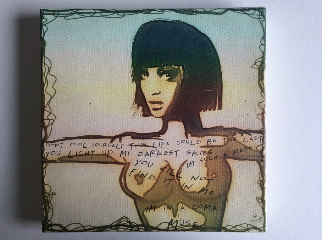 Moom - zeefdruk op canvasdoek: Muse kopen? Bied vanaf 1!