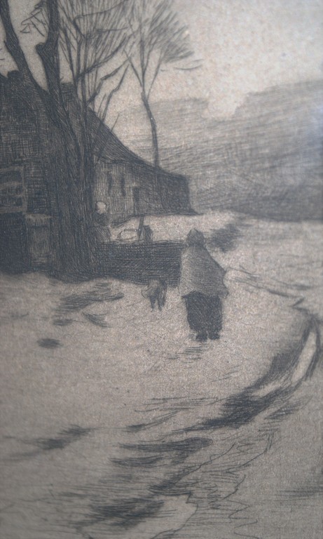 naar Mauve, Winteravond, ets 1897 kopen? Bied vanaf 30!