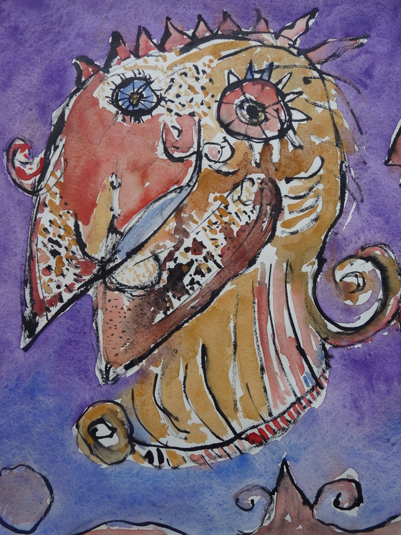 Carl-Henning Pedersen (1913 - 2007) - gesigneerde aquarel - 1952 kopen? Bied vanaf 2000!