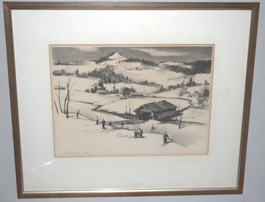 Skieërs in New England - litho kopen? Bied vanaf 30!