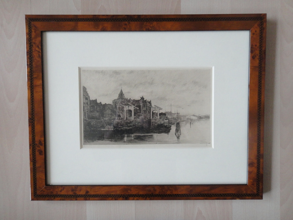 Philip Zilcken, ets, de Schreierstoren te Amsterdam verkocht voor € 75!
