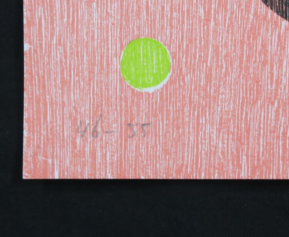 Jacomijn den Engelsen: Houtsnede, Afro (rood) kopen? Bied vanaf 20!