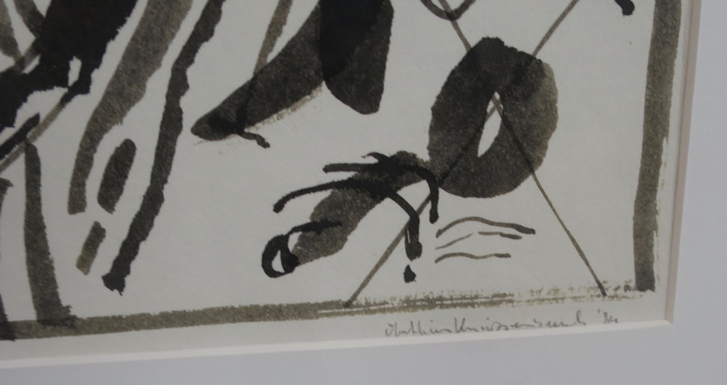 Mathieu Knippenbergh: Inkttekening, De Bondgenoot - Ingelijst kopen? Bied vanaf 20!