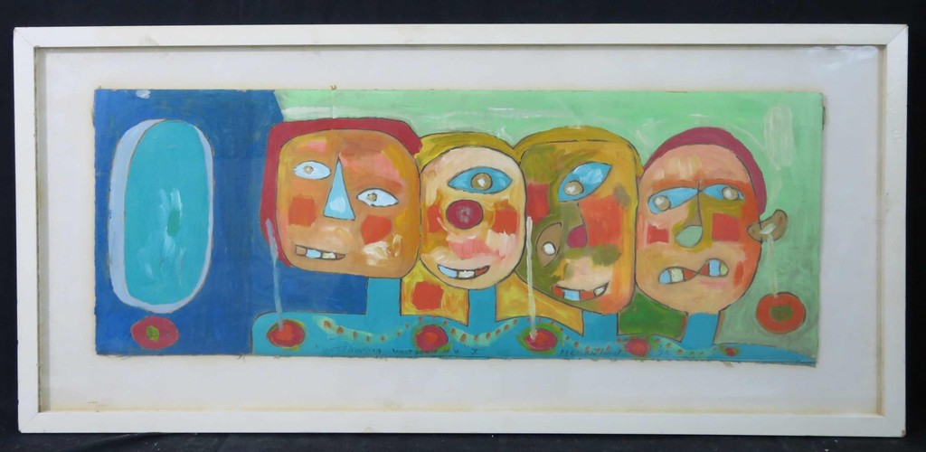 Meertje Kaal: Acryl op karton, Veelkoppig vastgoed BV I - Ingelijst kopen? Bied vanaf 1!