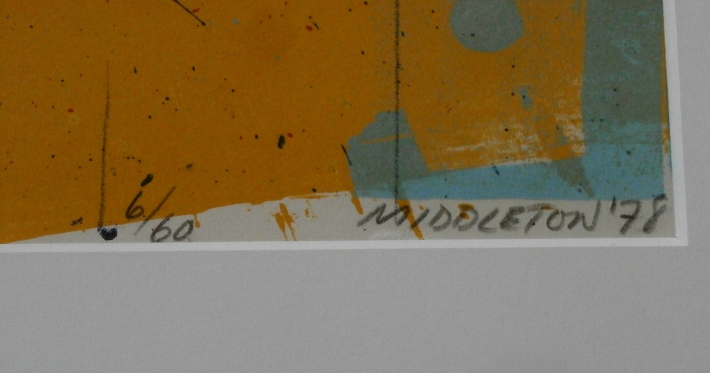 Sam Middleton - ingelijste grote zeefdruk - 1978 kopen? Bied vanaf 85!