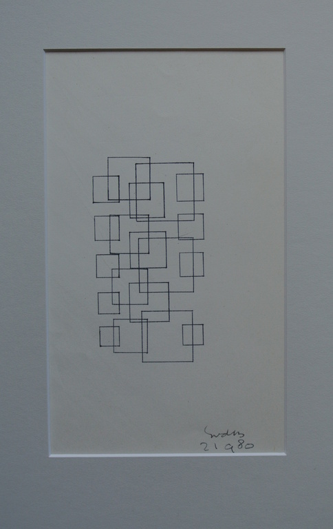 Siep van den Berg. -Variaties op een thema III- Pentekening. 1980.Handgesigneerd kopen? Bied vanaf 69!