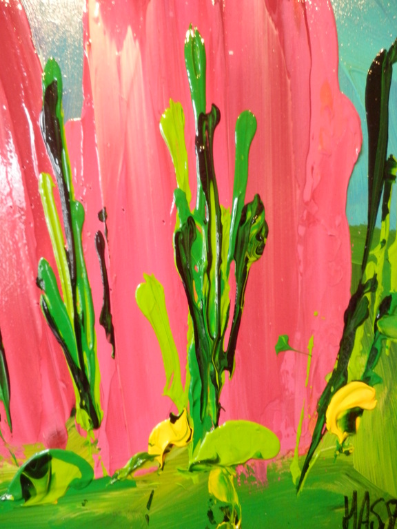 AD van HASSEL Schilderij op MDF  MAGENTA TULPEN in baklijst Handgesigneerd kopen? Bied vanaf 35!