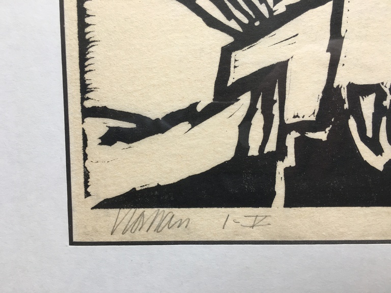 Houtsnede "Bloeiende Daken" oplage I/V, handg: 67x52cm GEEN VERZENDKOSTEN IN NL kopen? Bied vanaf 38!