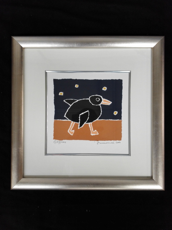 Hans Innemee, zeefdruk op papier in lijst, Titel:  Duck kopen? Bied vanaf 50!