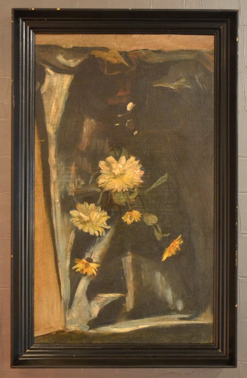 Onbekende kunstenaar (20ste eeuw): Marouflage, Impressionistisch bloemstilleven kopen? Bied vanaf 1!