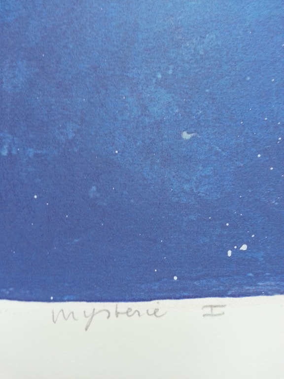 Ron van der Werf, zeefdruk op papier, titel:" Mysterie I" 2003 kopen? Bied vanaf 50!