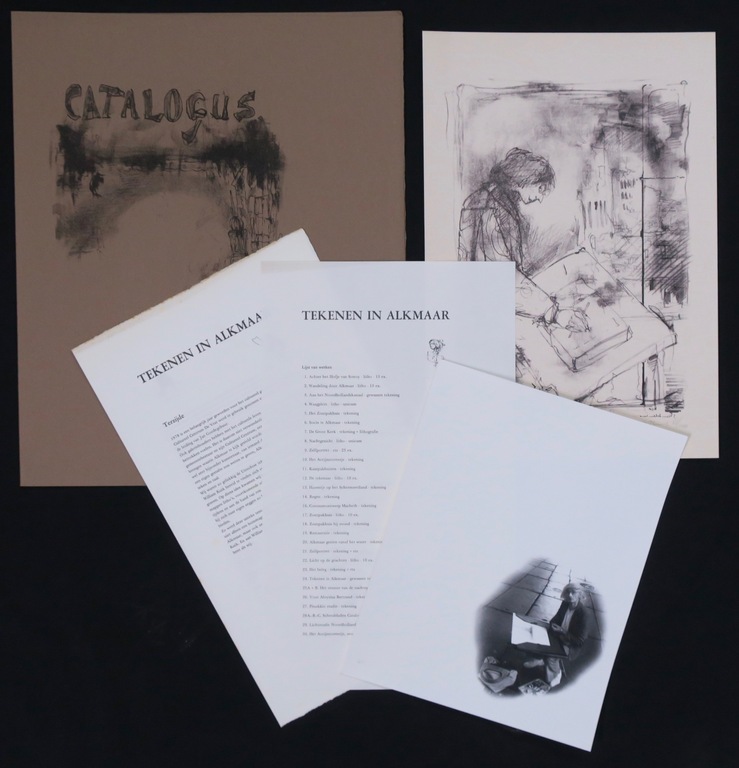 Dirkje Kuik: Catalogus tekenen in Alkmaar + litho en foto in bijbehorende map verkocht voor € 80!