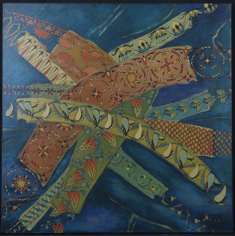 Valentin Bakardjiev: Olieverf op doek, The temple of the sun II (Groot) verkocht voor € 150!