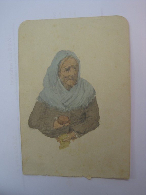 H.W.Mesdag 1831-1915 aquarel - oude vrouw - ongesigneerd - omstreeks 1880/1900 kopen? Bied vanaf 1!