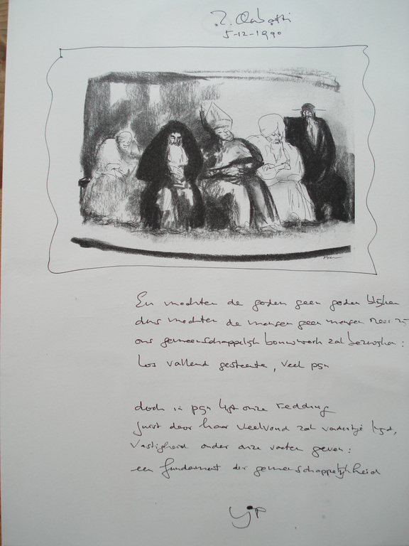 Z. Clabatti Acryl op litho/gedichten. Tekeningen L. Filcer kopen? Bied vanaf 1!