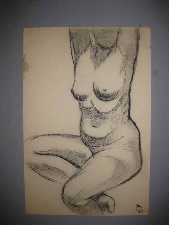 Jan Meijer - Muiderberg (1900-1986) - naakt tekening 3x kopen? Bied vanaf 30!