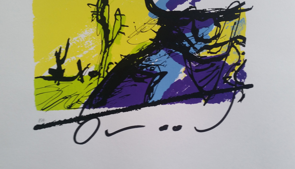 Originele zeefdruk van Herman Brood - Bono kopen? Bied vanaf 1!