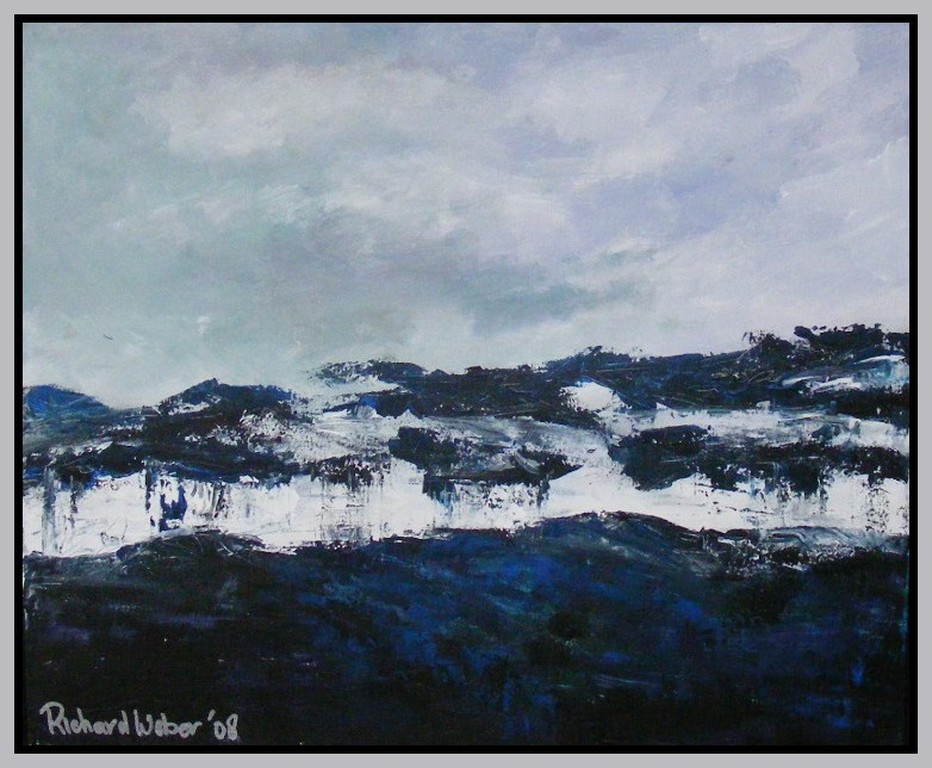 Richard Weber: Acryl op doek, Landschap verkocht voor € 110!