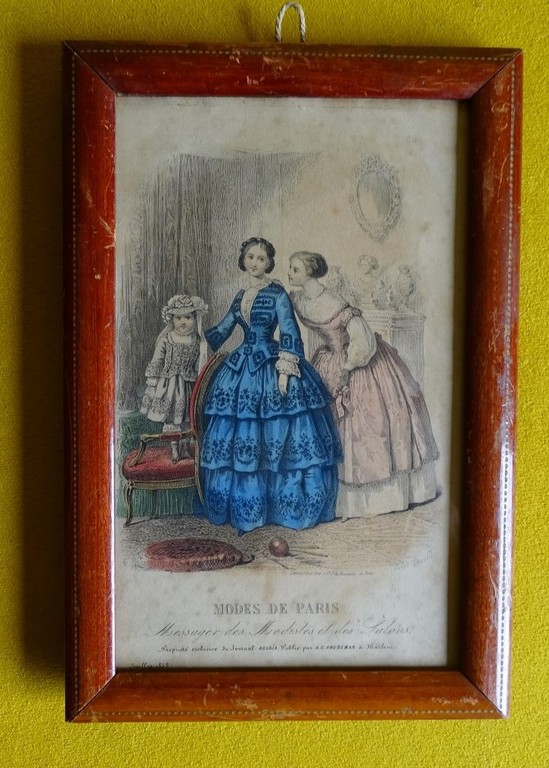 Ingekleurde gravure, Mode de Paris, 1853 kopen? Bied vanaf 1!