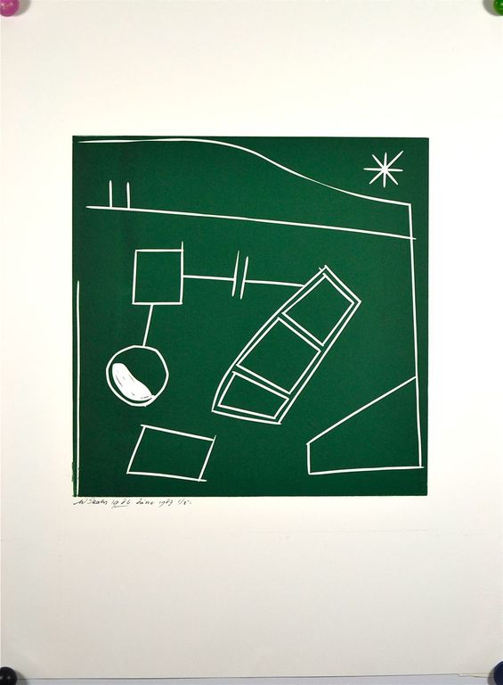 Wim Izaks: Linosnede. Abstracte compositie kopen? Bied vanaf 70!