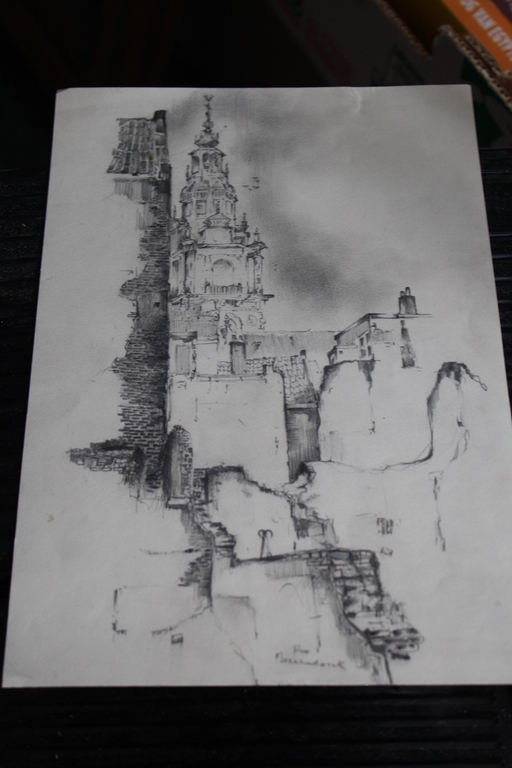 STADSGEZICHT AMSTERDAM tekening Theo Beerendonk kopen? Bied vanaf 1!