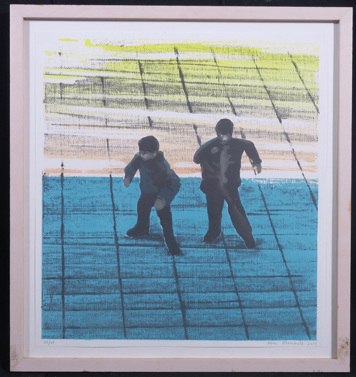 Koen Vermeule: Zeefdruk, Zonder titel - Ingelijst kopen? Bied vanaf 50!