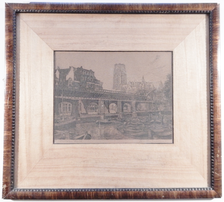 Marius Janssen (1885-1957) - ets Kolk te Rotterdam kopen? Bied vanaf 75!