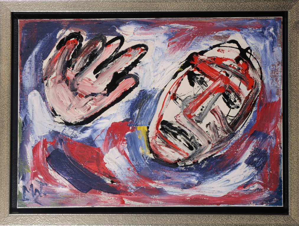 Martin van Wordragen: Olieverf op doek, Drenkeling - Ingelijst verkocht voor € 420!