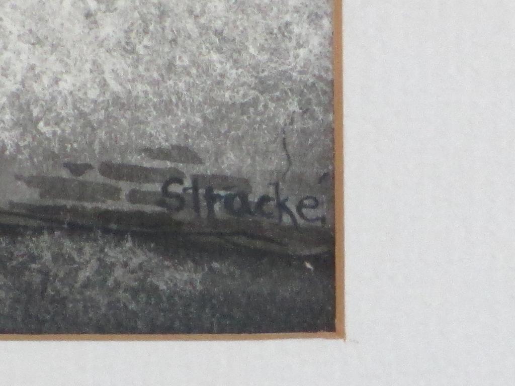 Frans Stracké, Woning vanaf achterzijde, Pen/Inkttekening kopen? Bied vanaf 35!