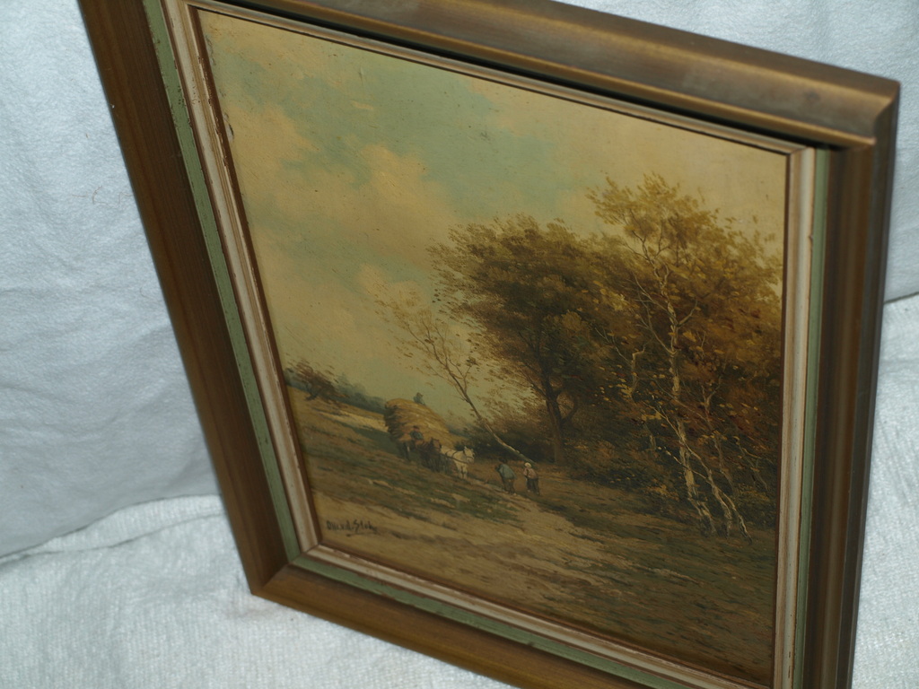 Otto van der Stok : Olieverf op paneel – “Hooiwagen” – Gesigneerd – ca 1920  kopen? Bied vanaf 50!