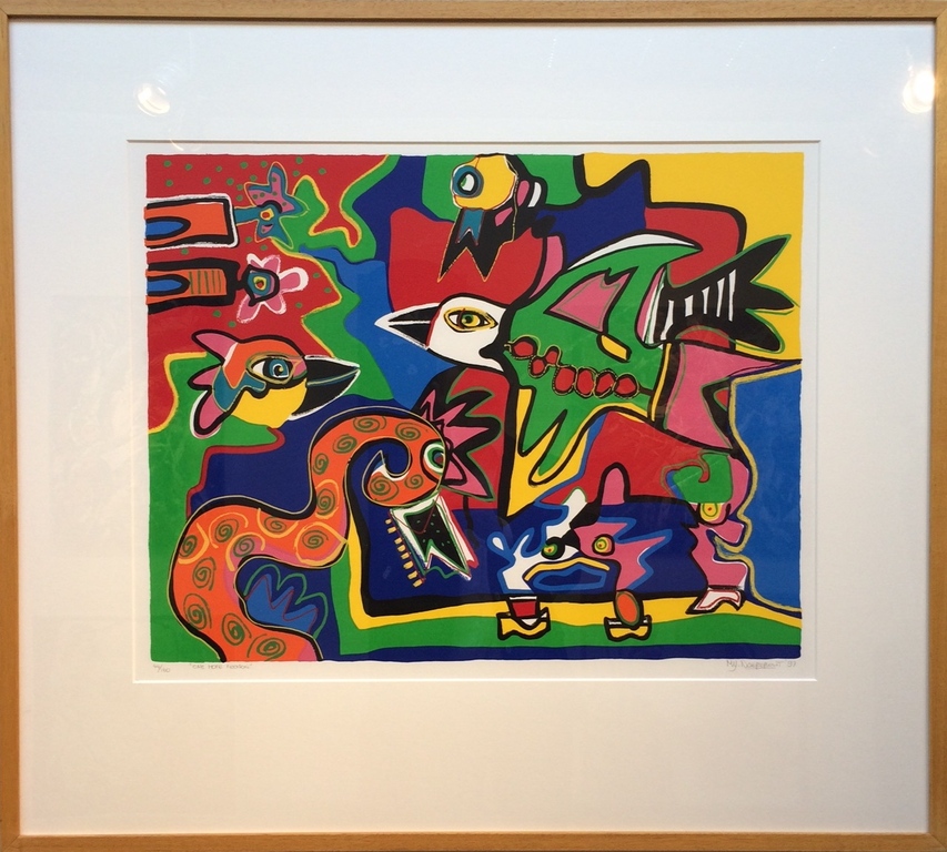 Marianne Naerebout, zeefdruk met lijst , verkocht voor € 65!