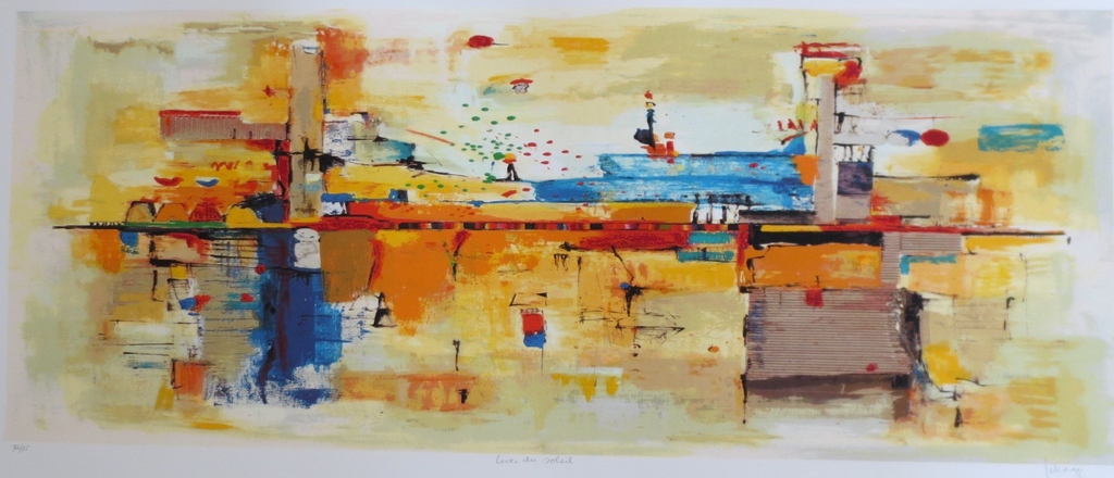 SCHAAP NICOLE - 2 lange zeefdrukken - Lever du soleil -Coucher du soleil - 2005 verkocht voor € 95!