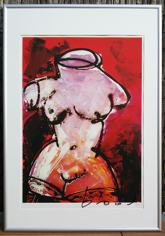Herman Brood - Torso Red, zeefdruk (mooi ingelijst, groot) kopen? Bied vanaf 575!