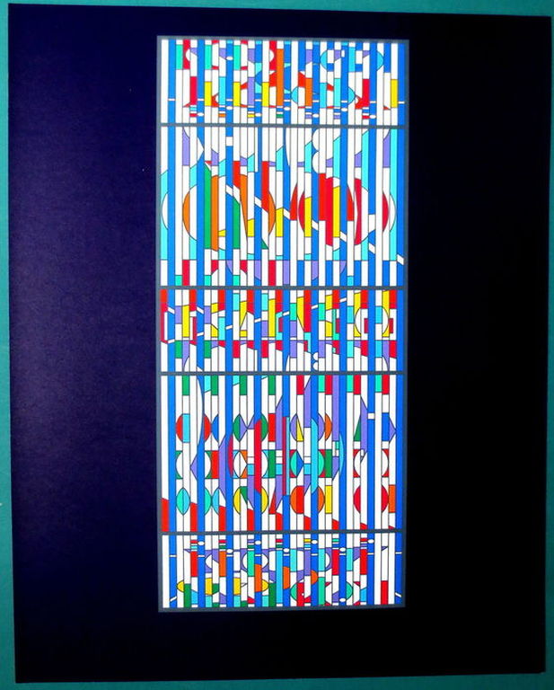 AGAM, Yaacov - Große Original-Farbserigraphie - "SHALOM" - 1983 verkocht voor € 50!