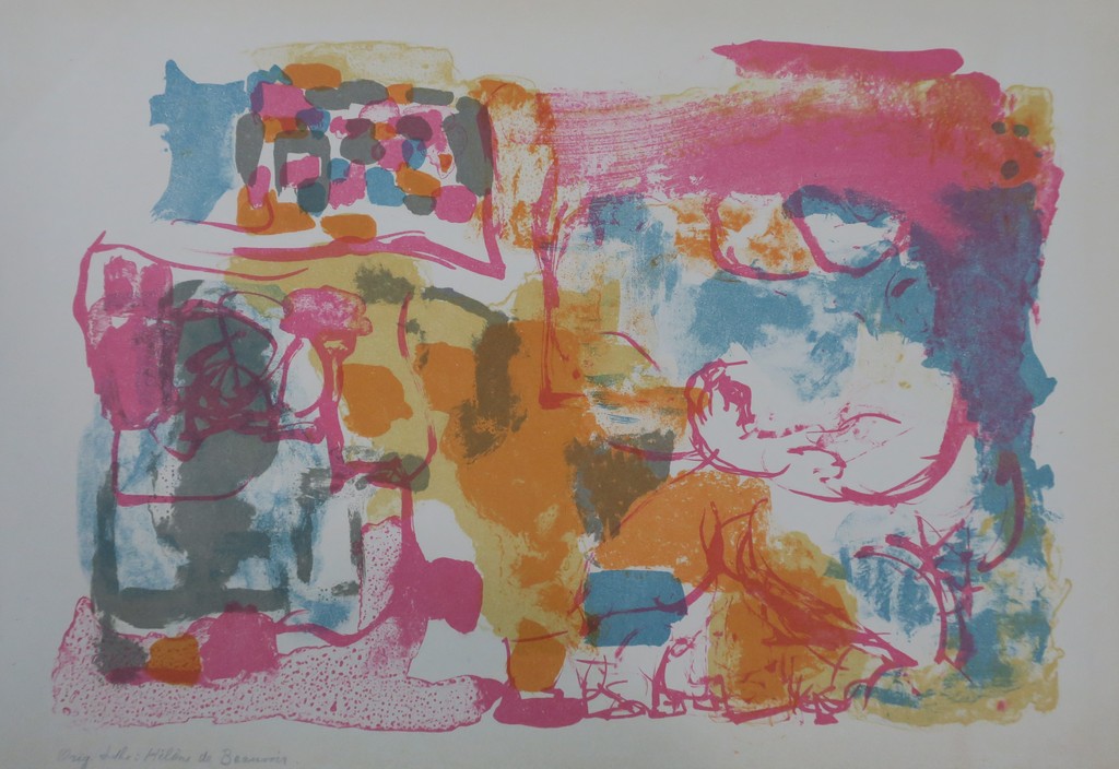 Helene de Beauvoir: Litho, Abstracte compositie kopen? Bied vanaf 1!