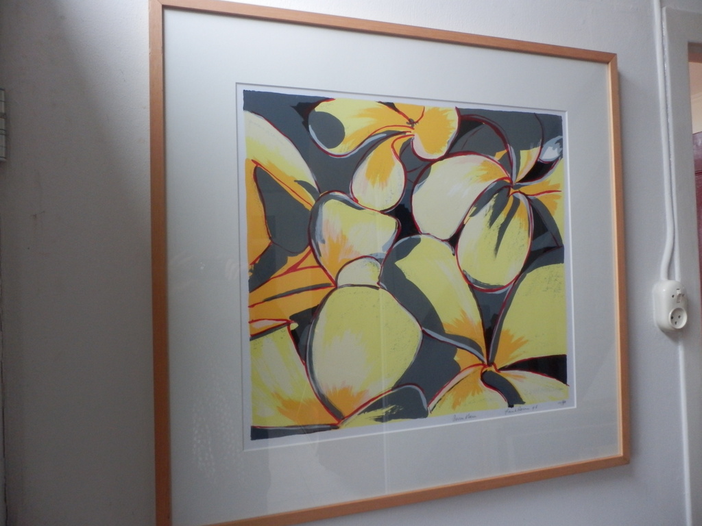 FRANK ROSEN GR.Zeefdruk BOOMBLOEM Handgesigneerd INGELIJST verkocht voor € 85!