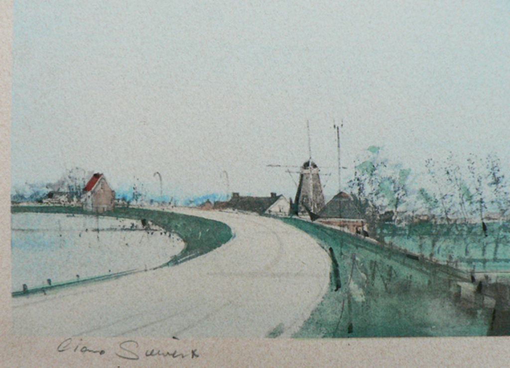 Ciano Siewert: Hollands Landschap -litho circa 1975- kopen? Bied vanaf 50!