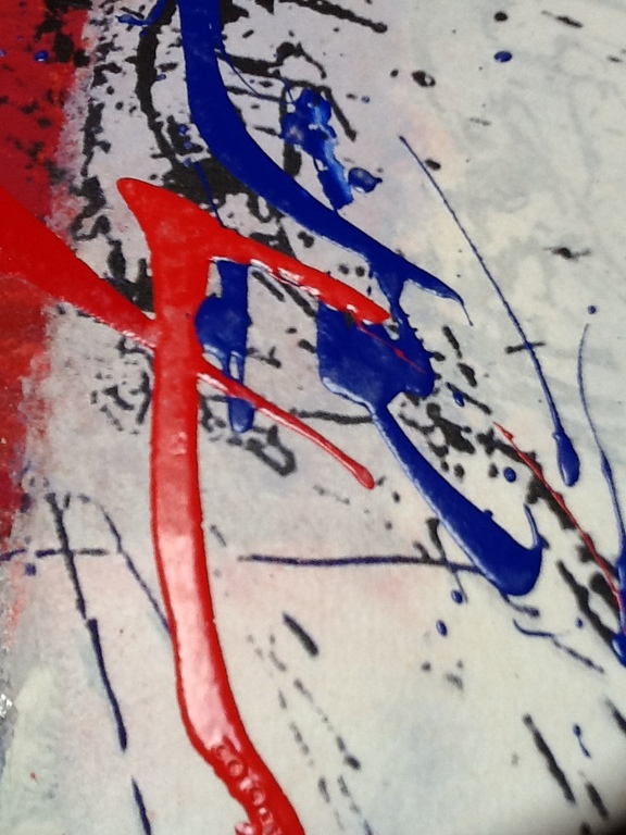 Peter Schenk, collage, olieverf op zeefdruk ,hc 7/12 UNICA kopen? Bied vanaf 65!