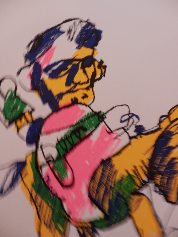 HERMAN BROOD GROTE  HANDGESIGNEERDE ZEEFDRUK  MAN EN PAARD kopen? Bied vanaf 1!