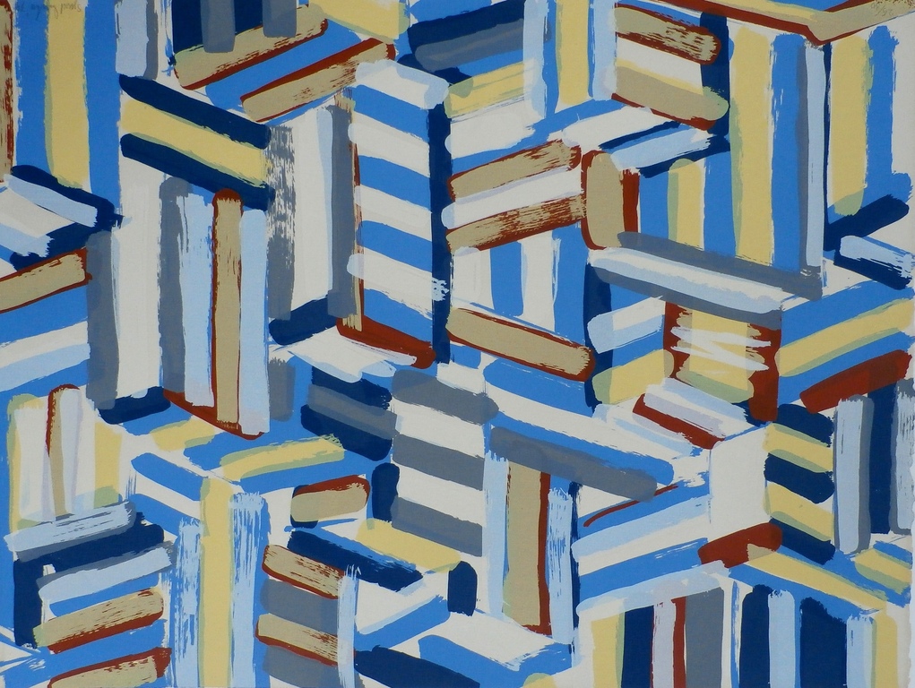 Sjoerd Hofstra - Zeefdruk: Stadsbeeld  - 1979 kopen? Bied vanaf 60!