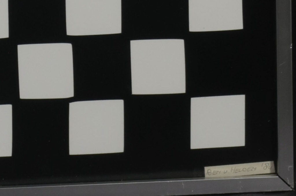 Ben van Helden: Collage op papier, Verschuiving van vierkant II - Ingelijst kopen? Bied vanaf 70!