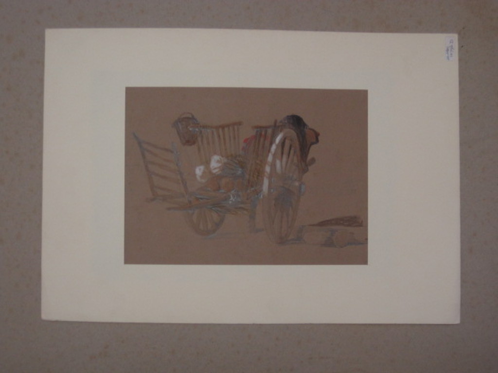 Bijzondere 19e Eeuwse Engelse Aquarel "Paard en wagen" gesigneerd "Bright"   kopen? Bied vanaf 1!