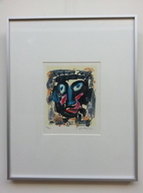 Kees Salentijn, Zeefdruk op papier in aluminium lijst verkocht voor € 50!