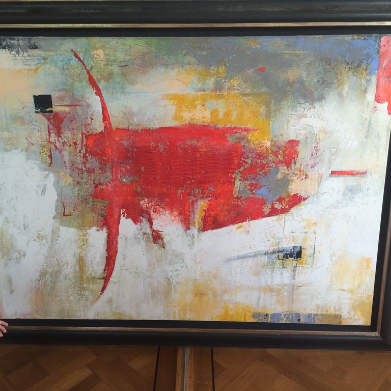 Joost Beerents, abstract schilderij, zonder titel   kopen? Bied vanaf 500!